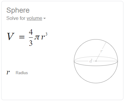 volume of sphere