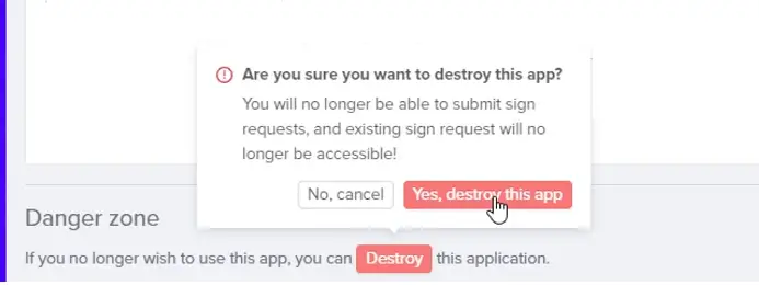 xumm delete application